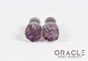 00g (9.5mm-10mm) Druzy Rough Amethyst Single Flare Plugs