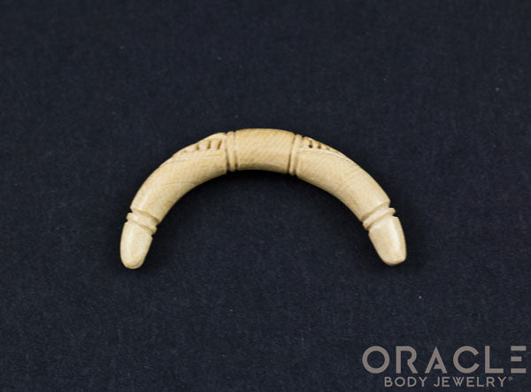 4g Fossilized Mammoth Ivory Carved Septum Tusk
