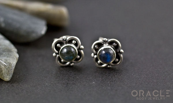 Sterling Silver Labradorite Earrings