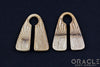5/8" (16mm) Fossilized Mammoth Ivory Wing Triangle Split Weights