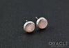 Sterling Silver Pink Cat's Eye Earrings