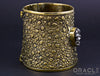 Ruler Cuff Bracelet with Pyrite