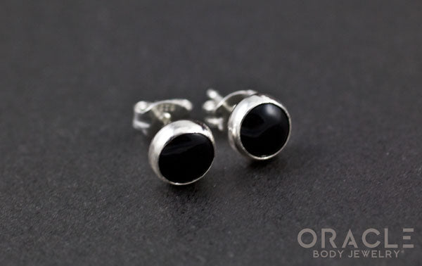 Sterling Silver Black Onyx Earrings
