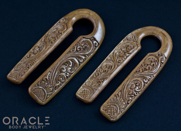 5/8" (16mm) Fossilized Mammoth Ivory Split Floral Weights