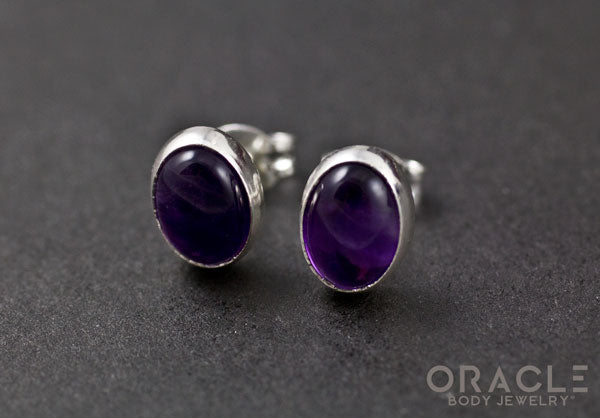 Sterling Silver Amethyst Earrings