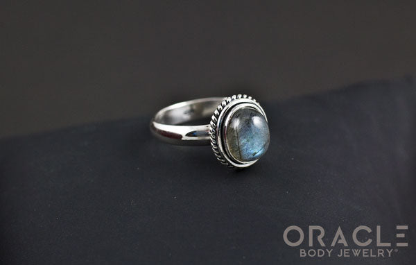 Sterling Silver ring with Labradorite Size 7