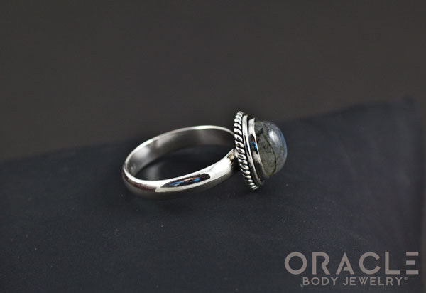 Sterling Silver ring with Labradorite Size 7