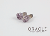 2g (6.5mm) Druzy Rough Amethyst Single Flare Plugs