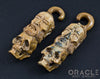 4g (5mm) Fossilized Mammoth Ivory Stacked Man/Skull