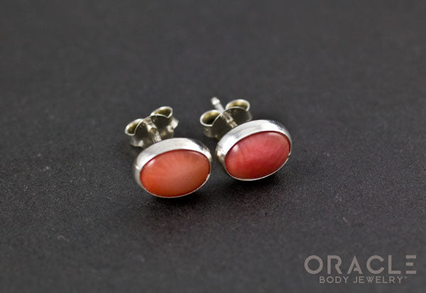 Sterling Silver Coral Earrings