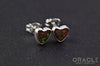 Sterling Silver Synthetic Red Opal Earrings