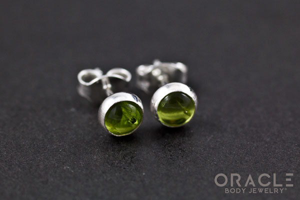 Sterling Silver Peridot Earrings