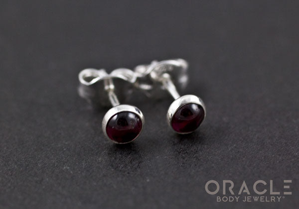 Sterling Silver Garnet Earrings