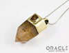 Zuul Pendant with Rutilated Quartz Points and Fire Agate Accent