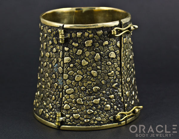 Ruler Cuff Bracelet with Pyrite