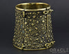 Ruler Cuff Bracelet with Pyrite