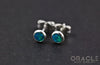 Sterling Silver Synthetic Blue Opal Earrings