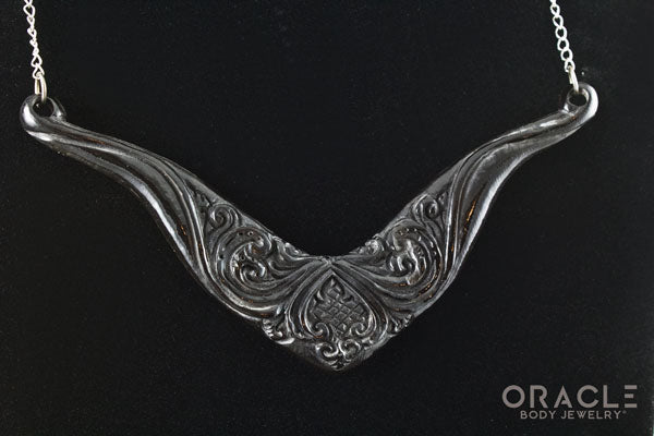 Horn Necklace with Steel Chain