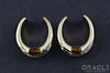 1-1/4" (32mm) Brass Saddles with Fire Agate