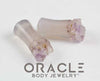 2g Druzy Rough Amethyst Double Flare Plugs