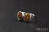 Sterling Silver Synthetic Red Opal Earrings