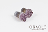 00g (9.5mm-10mm) Druzy Rough Amethyst Single Flare Plugs