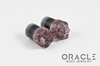 7/16" (11mm) Druzy Rough Amethyst Single Flare Plugs