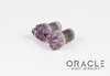 00g (9.5mm-10mm) Druzy Rough Amethyst Single Flare Plugs