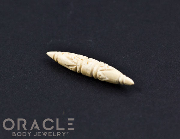 4g Fossilized Mammoth Ivory Carved Septum Spike
