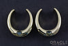 1-1/4" (32mm) Brass Saddles with Labradorite