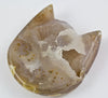 Agate Geode Kitty Cat Carving