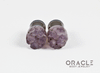 1/2" (12.5mm) Druzy Rough Amethyst Single Flare Plugs