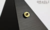 14k Hammered Disk with Ruby Threadless Gold End
