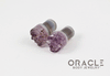 0g (8mm) Druzy Rough Amethyst Single Flare Plugs