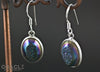 Sterling Silver Titanium Coated Druzy Earrings
