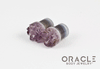 7/16" (11mm) Druzy Rough Amethyst Single Flare Plugs