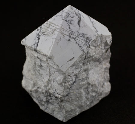Howlite Polished Point and Rough Base