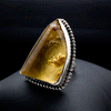 Sterling Silver Copal Amber Ring Size 9