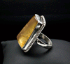Sterling Silver Copal Amber Ring Size 8
