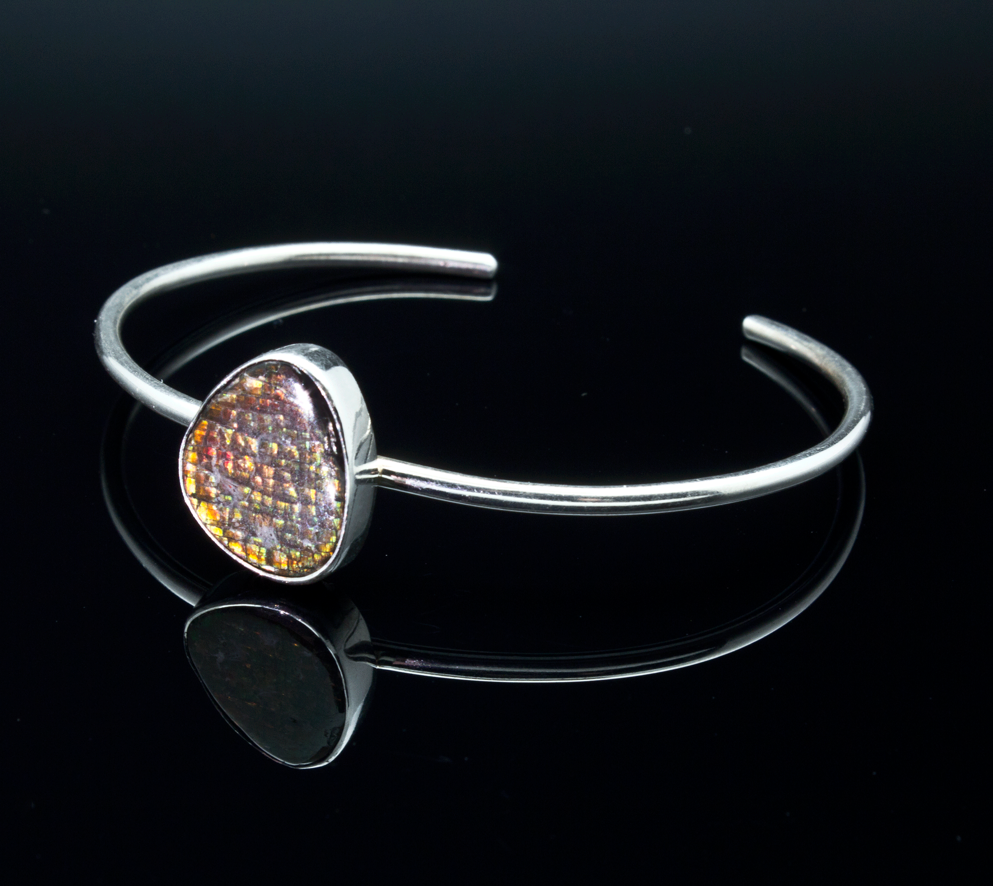 Sterling Silver Ammolite Bracelet