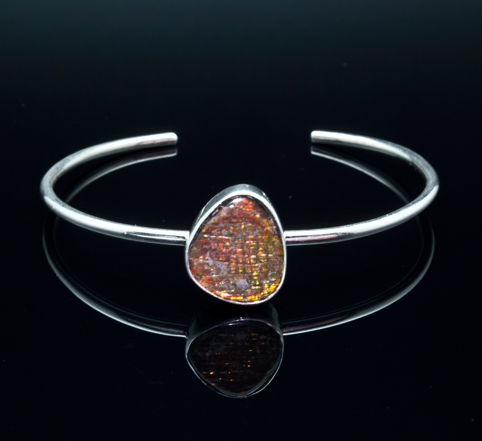 Sterling Silver Ammolite Bracelet