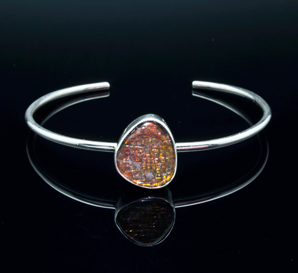 Sterling Silver Ammolite Bracelet