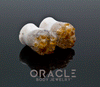 1/2" (12.5mm) Druzy Rough Citrine Plugs