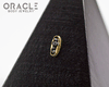 14k Channel Set Black Diamond Threadless Gold End
