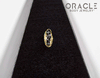 14k Channel Set Black Diamond Threadless Gold End