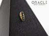 14k Channel Set Black Diamond Threadless Gold End