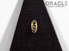 14k Channel Set Black Diamond Threadless Gold End