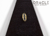 14k Channel Set Black Diamond Threadless Gold End