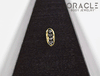 14k Channel Set Black Diamond Threadless Gold End