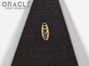 14k Channel Set Black Diamond Threadless Gold End
